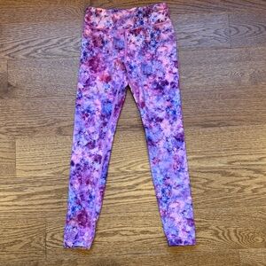 Athleta Kids Tie-Dye Leggings - Purple and Pink size M